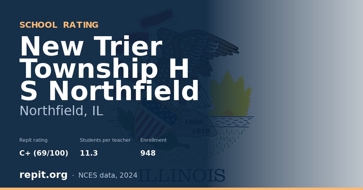 New Trier Township H S Northfield, Northfield, IL — Repit school rating C+ (69/100)