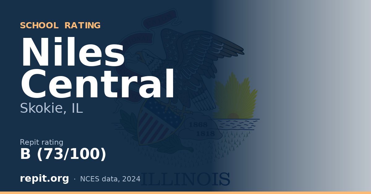 Niles Central, Skokie, IL — Repit school rating B (73/100)
