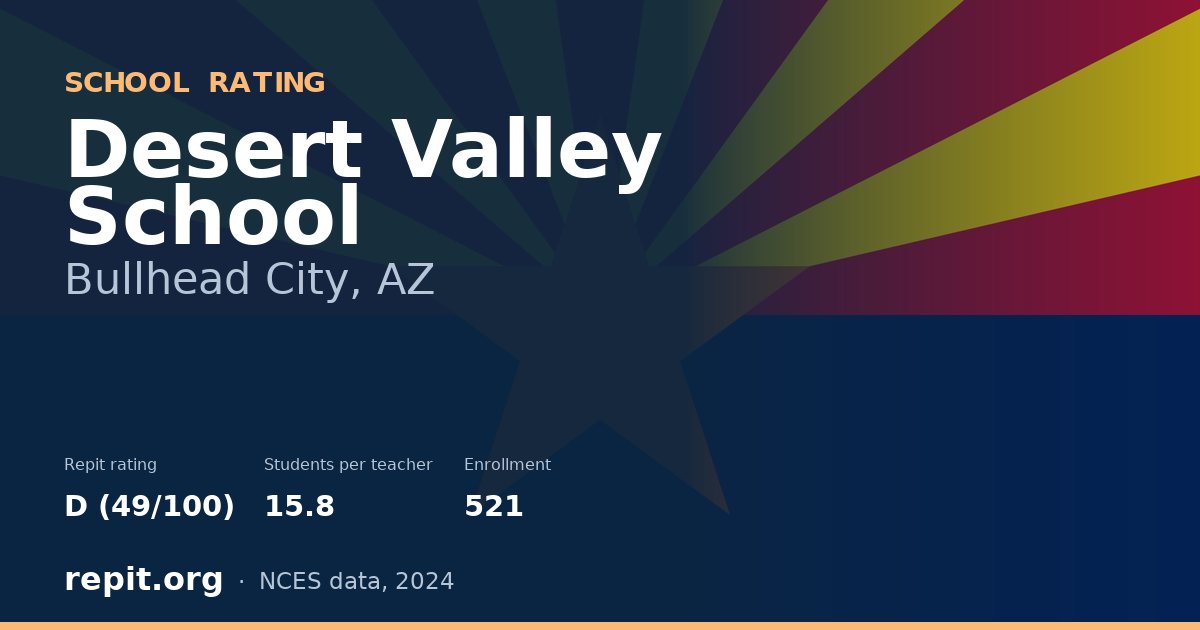 Desert Valley School, Bullhead City, AZ — Repit school rating D (49/100)
