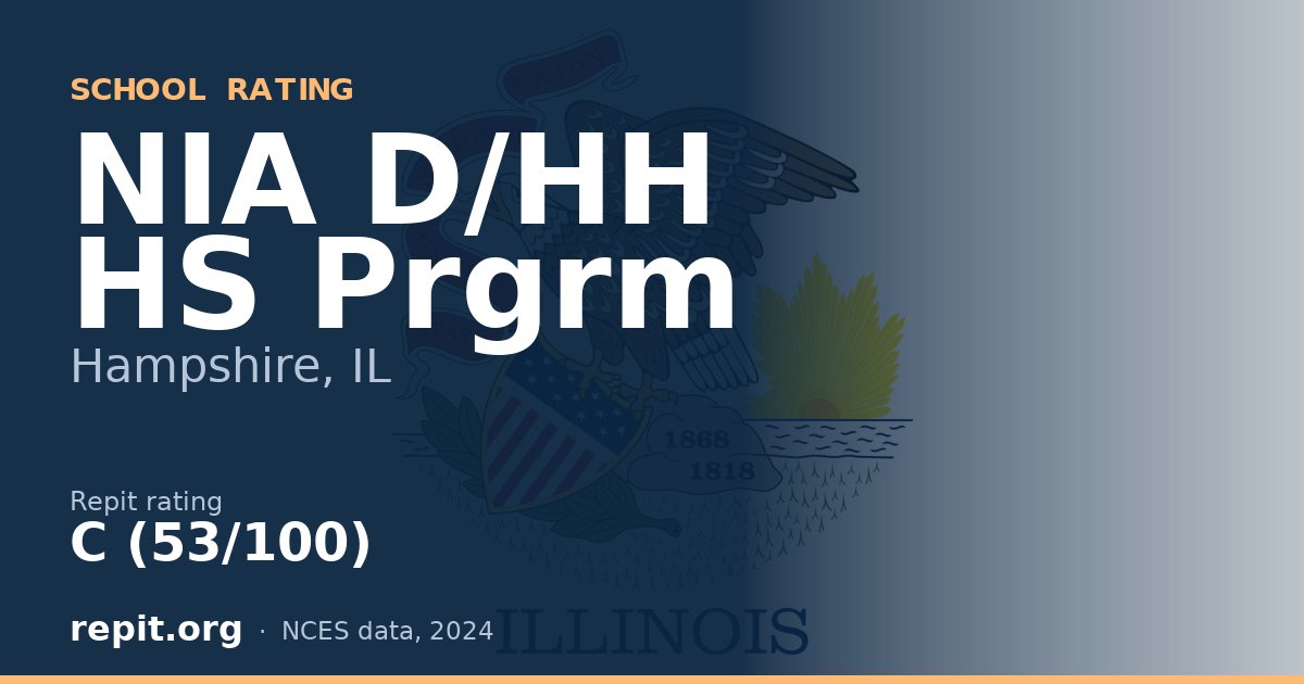 NIA D/HH HS Prgrm, Hampshire, IL — Repit school rating C (53/100)
