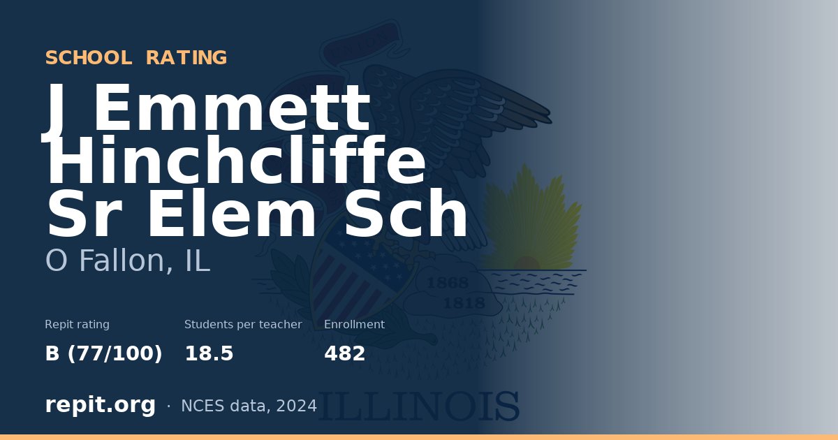 J Emmett Hinchcliffe Sr Elem Sch, O Fallon, IL — Repit school rating B (77/100)