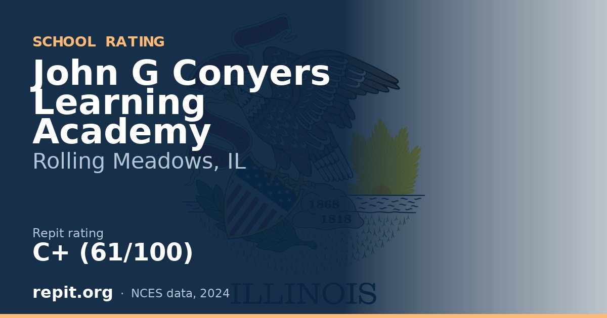 John G Conyers Learning Academy, Rolling Meadows, IL — Repit school rating C+ (61/100)