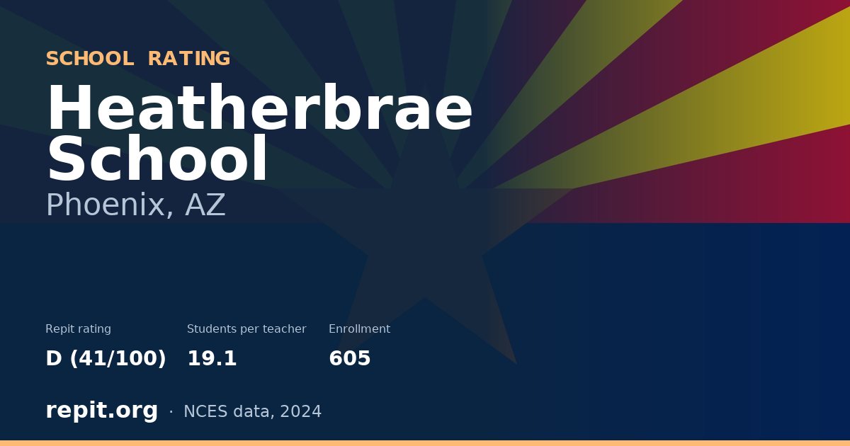 Heatherbrae School, Phoenix, AZ — Repit school rating D (41/100)
