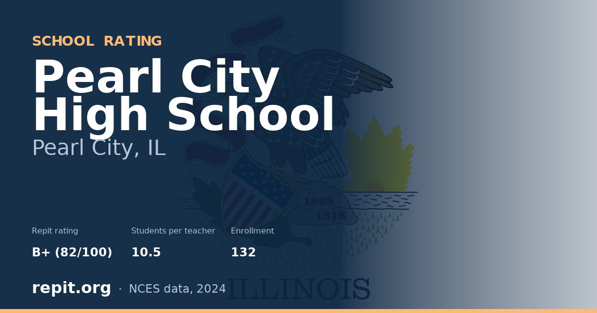 Pearl City High School, Pearl City, IL — Repit school rating B+ (82/100)