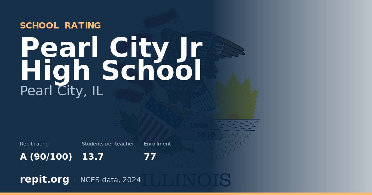 Pearl City Jr High School, Pearl City, IL — Repit school rating A (90/100)