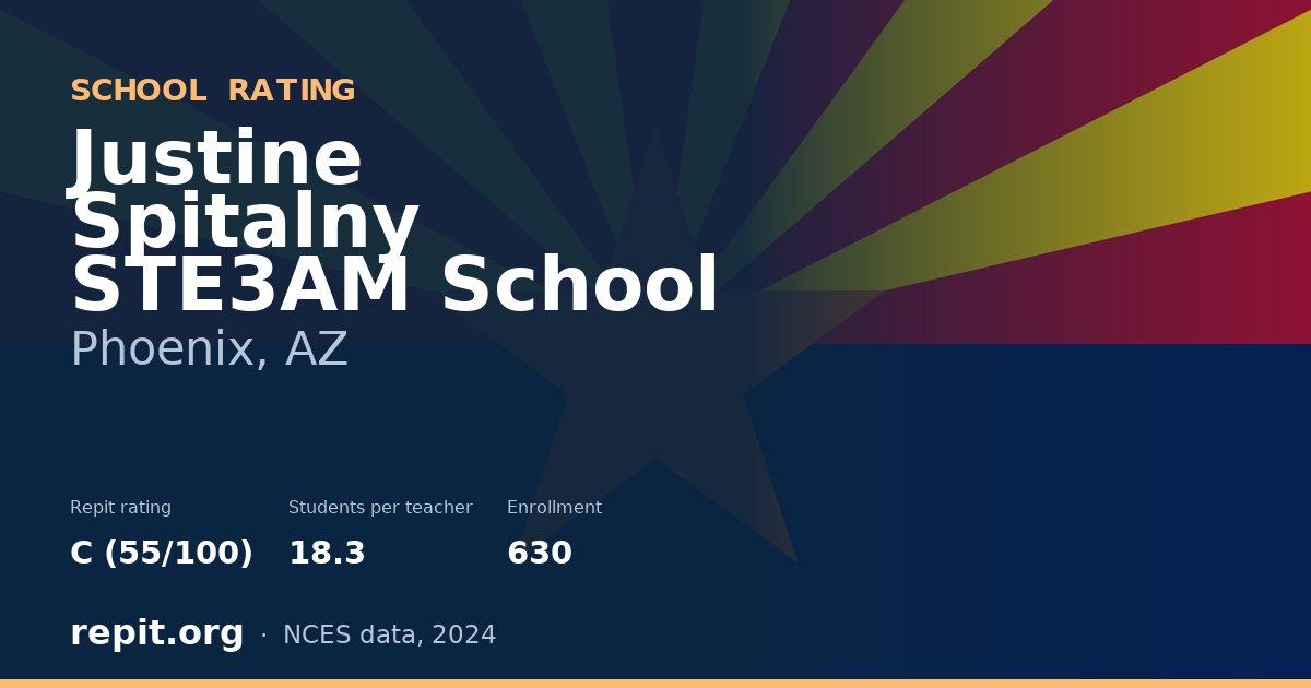 Justine Spitalny STE3AM School, Phoenix, AZ — Repit school rating C (55/100)