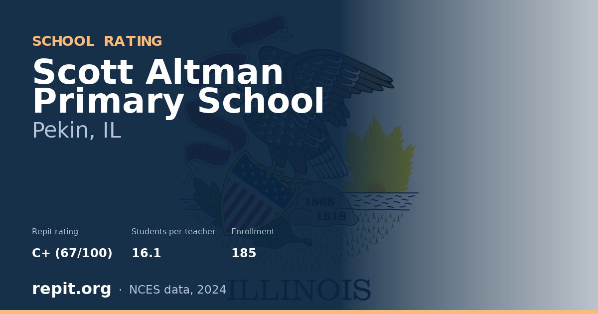 Scott Altman Primary School, Pekin, IL — Repit school rating C+ (67/100)