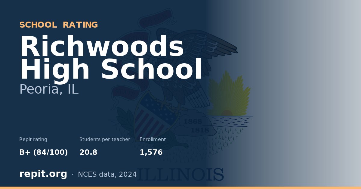 Richwoods High School, Peoria, IL — Repit school rating B+ (84/100)