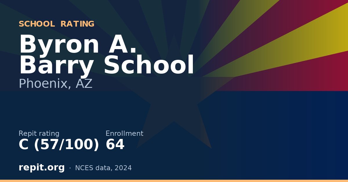 Byron A. Barry School, Phoenix, AZ — Repit school rating C (57/100)