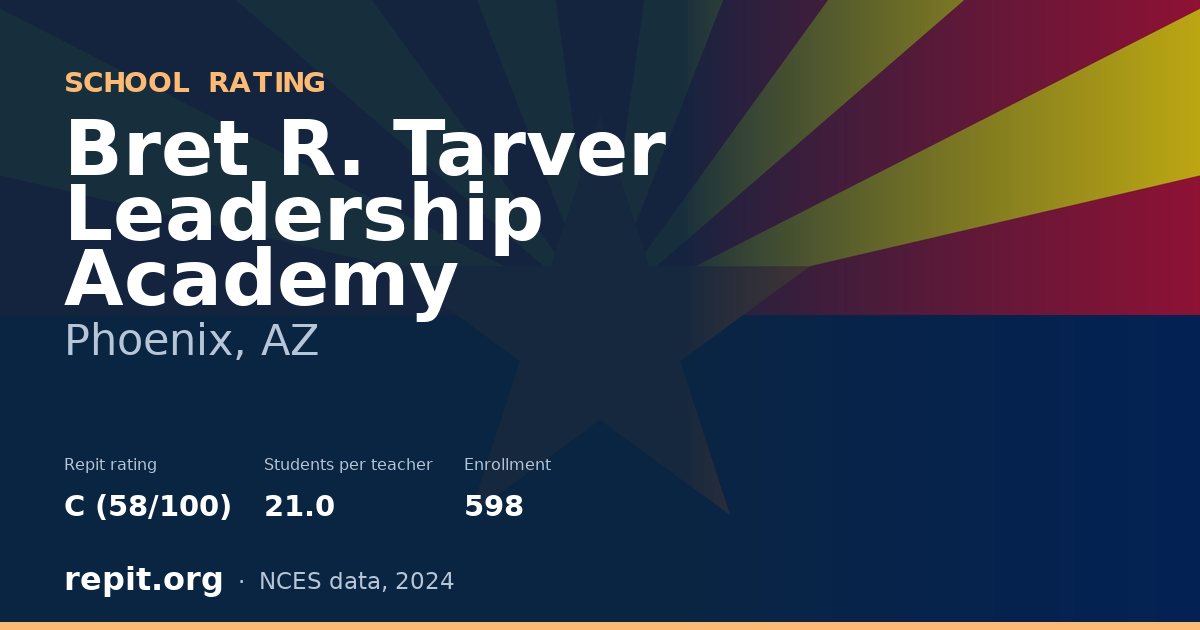 Bret R. Tarver Leadership Academy, Phoenix, AZ — Repit school rating C (58/100)