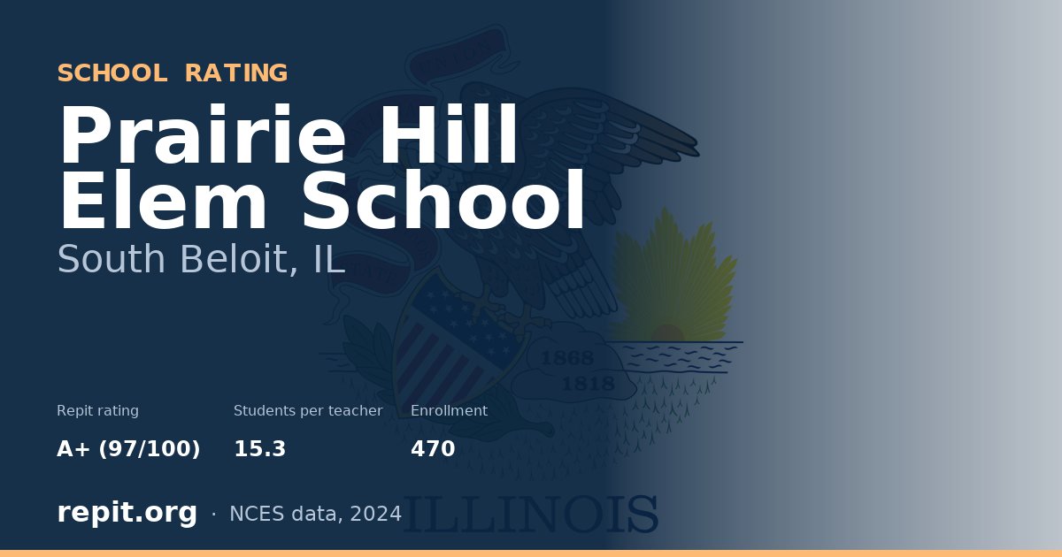 Prairie Hill Elem School, South Beloit, IL — Repit school rating A+ (97/100)