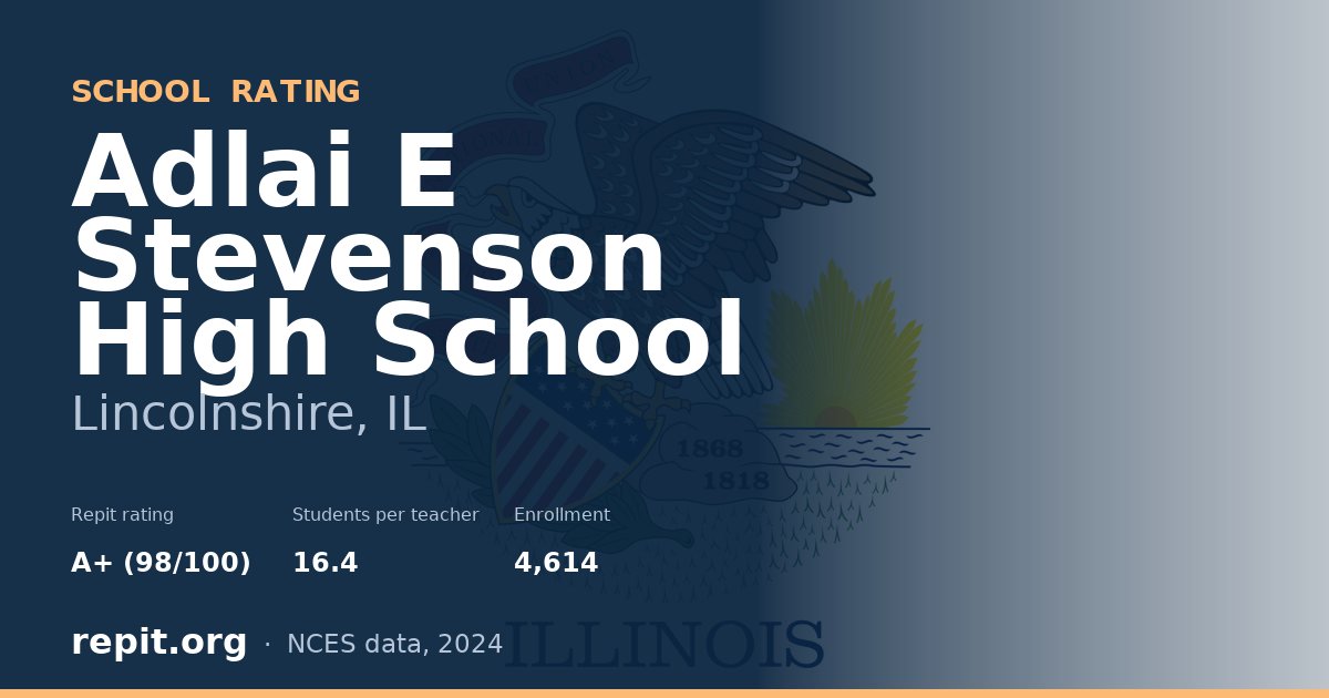 Adlai E Stevenson High School, Lincolnshire, IL — Repit school rating A+ (98/100)