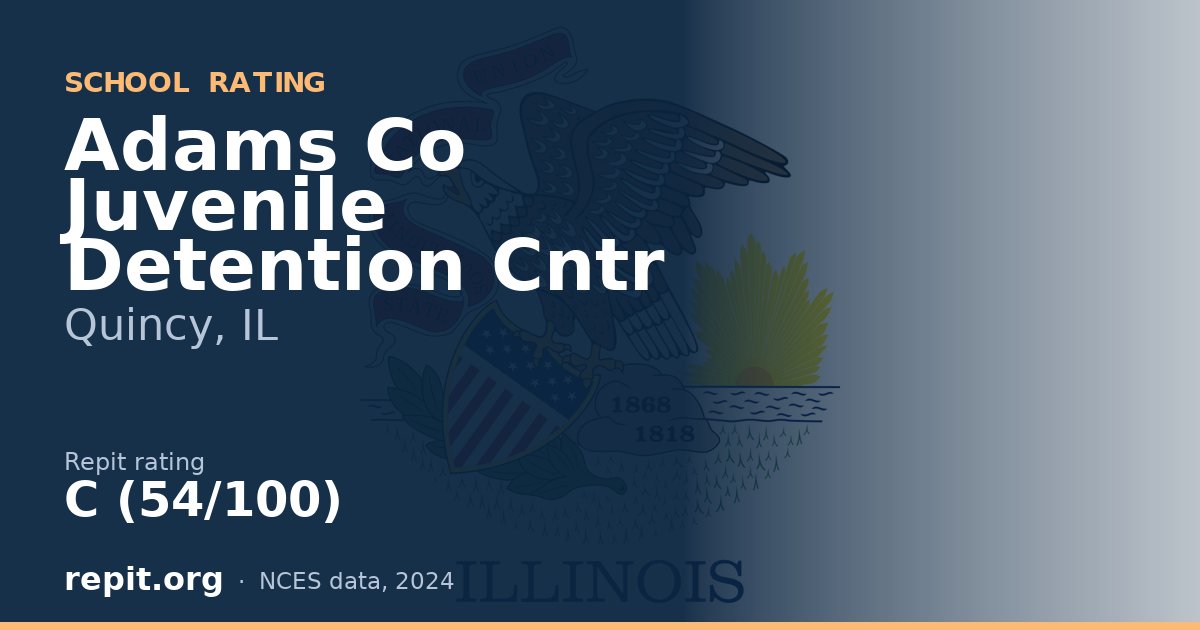 Adams Co Juvenile Detention Cntr, Quincy, IL — Repit school rating C (54/100)