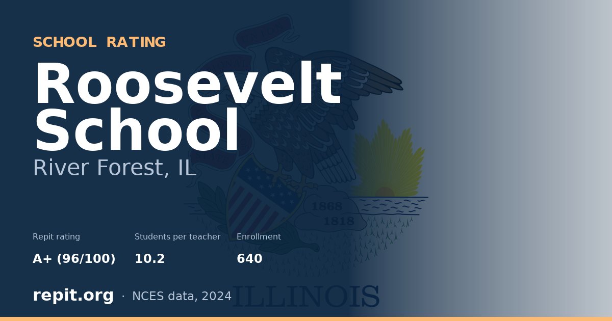 Roosevelt School, River Forest, IL — Repit school rating A+ (96/100)