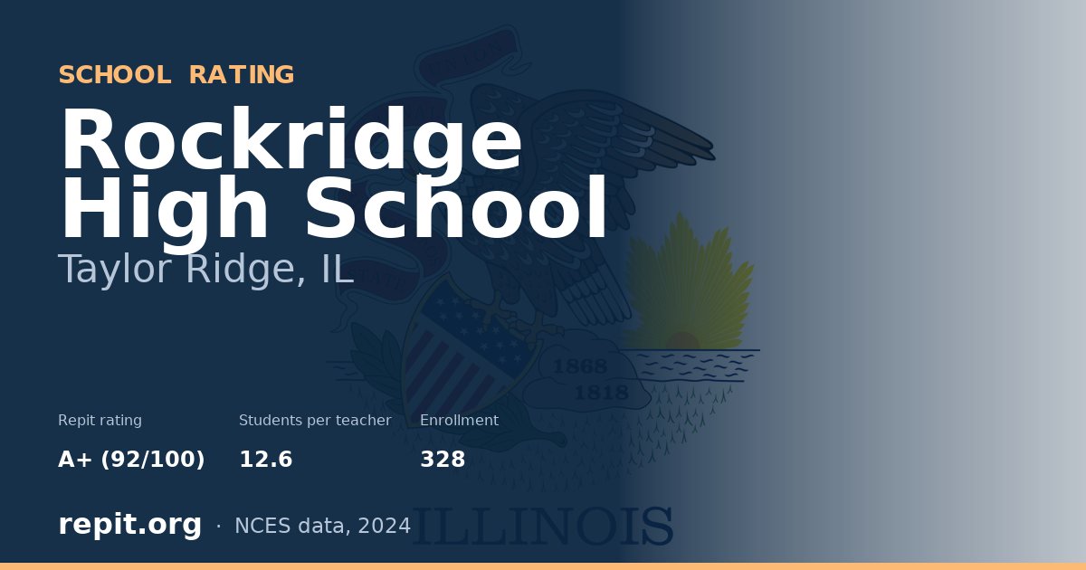 Rockridge High School, Taylor Ridge, IL — Repit school rating A+ (92/100)