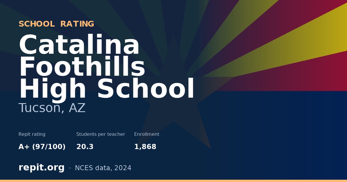 Catalina Foothills High School, Tucson, AZ — Repit school rating A+ (97/100)