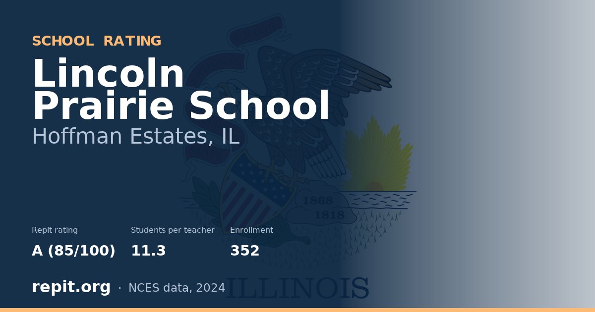 Lincoln Prairie School, Hoffman Estates, IL — Repit school rating A (85/100)
