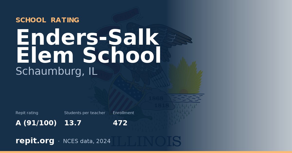 Enders-Salk Elem School, Schaumburg, IL — Repit school rating A (91/100)