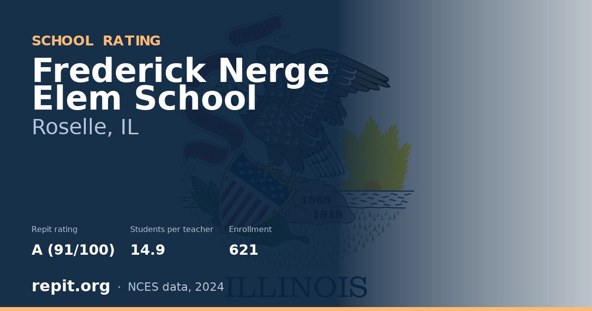 Frederick Nerge Elem School, Roselle, IL — Repit school rating A (91/100)