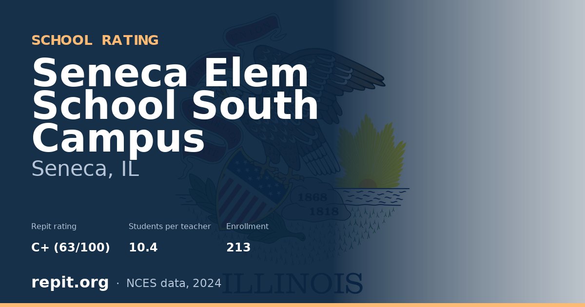 Seneca Elem School South Campus, Seneca, IL — Repit school rating C+ (63/100)