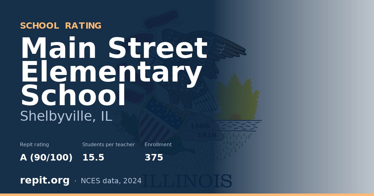 Main Street Elementary School, Shelbyville, IL — Repit school rating A (90/100)