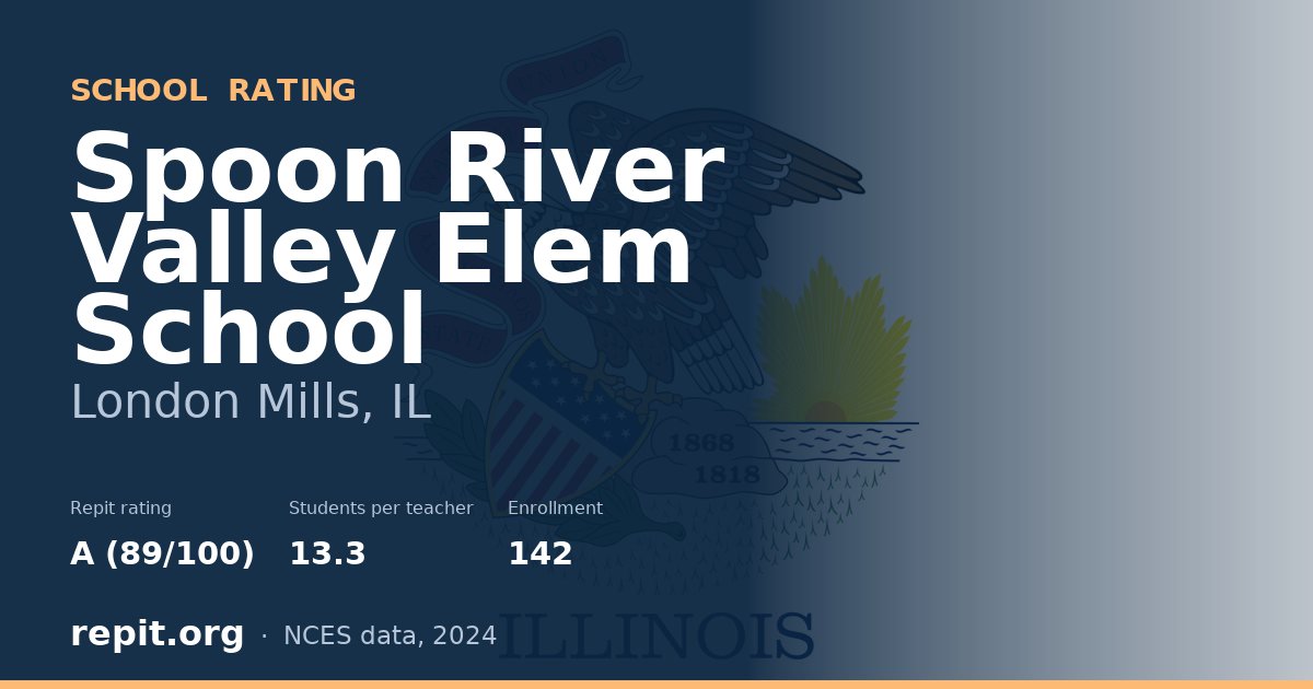 Spoon River Valley Elem School, London Mills, IL — Repit school rating A (89/100)