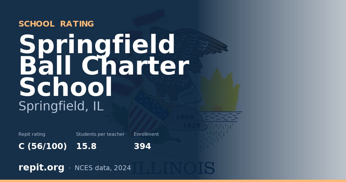 Springfield Ball Charter School, Springfield, IL — Repit school rating C (56/100)