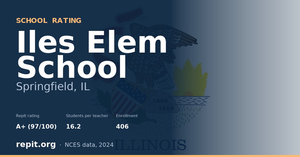 Iles Elem School, Springfield, IL — Repit school rating A+ (97/100)