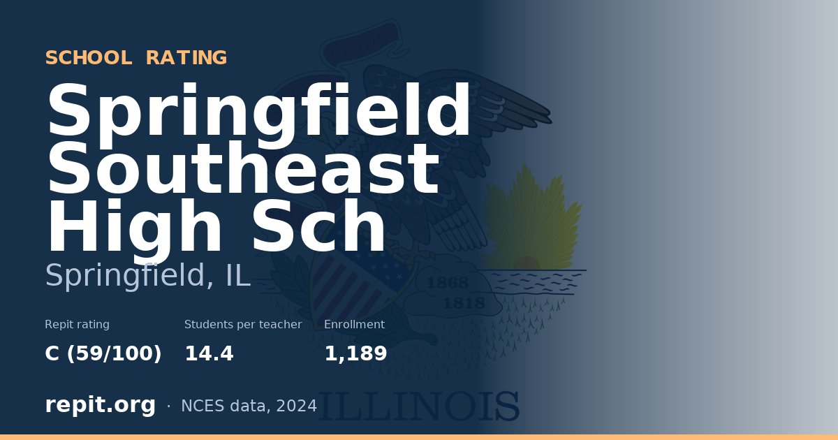 Springfield Southeast High Sch, Springfield, IL — Repit school rating C (59/100)