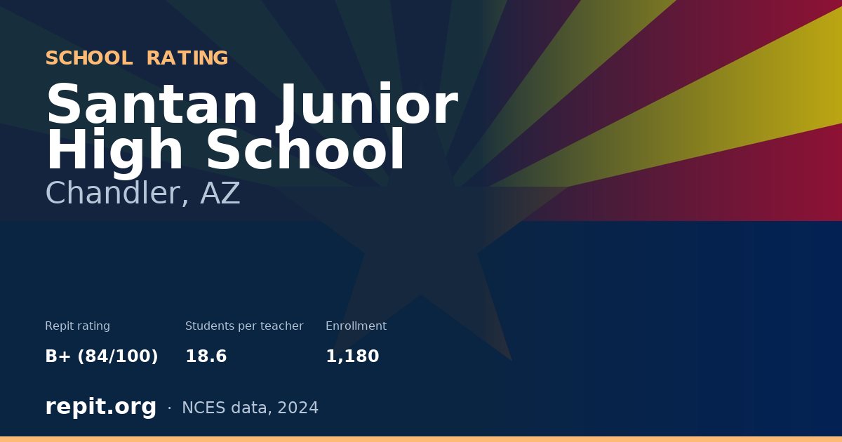 Santan Junior High School, Chandler, AZ — Repit school rating B+ (84/100)