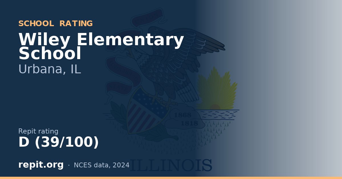 Wiley Elementary School, Urbana, IL — Repit school rating D (39/100)