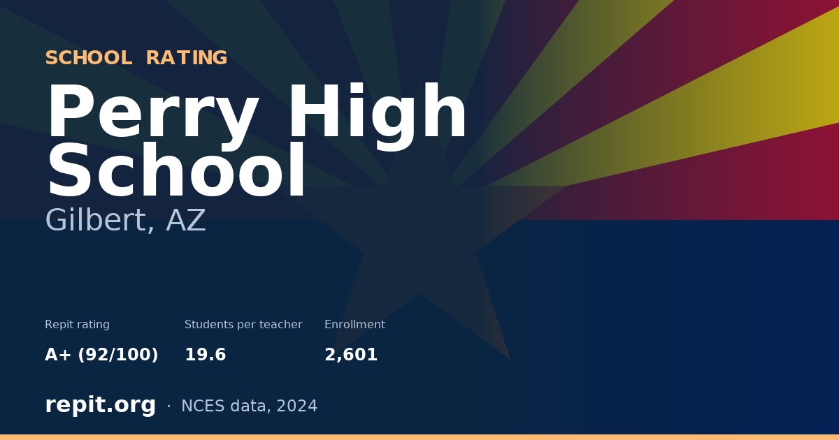 Perry High School, Gilbert, AZ — Repit school rating A+ (92/100)