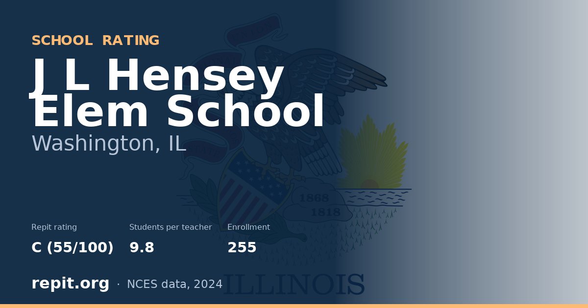 J L Hensey Elem School, Washington, IL — Repit school rating C (55/100)