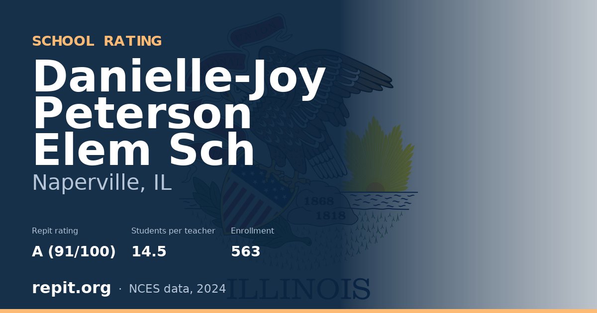 Danielle-Joy Peterson Elem Sch, Naperville, IL — Repit school rating A (91/100)