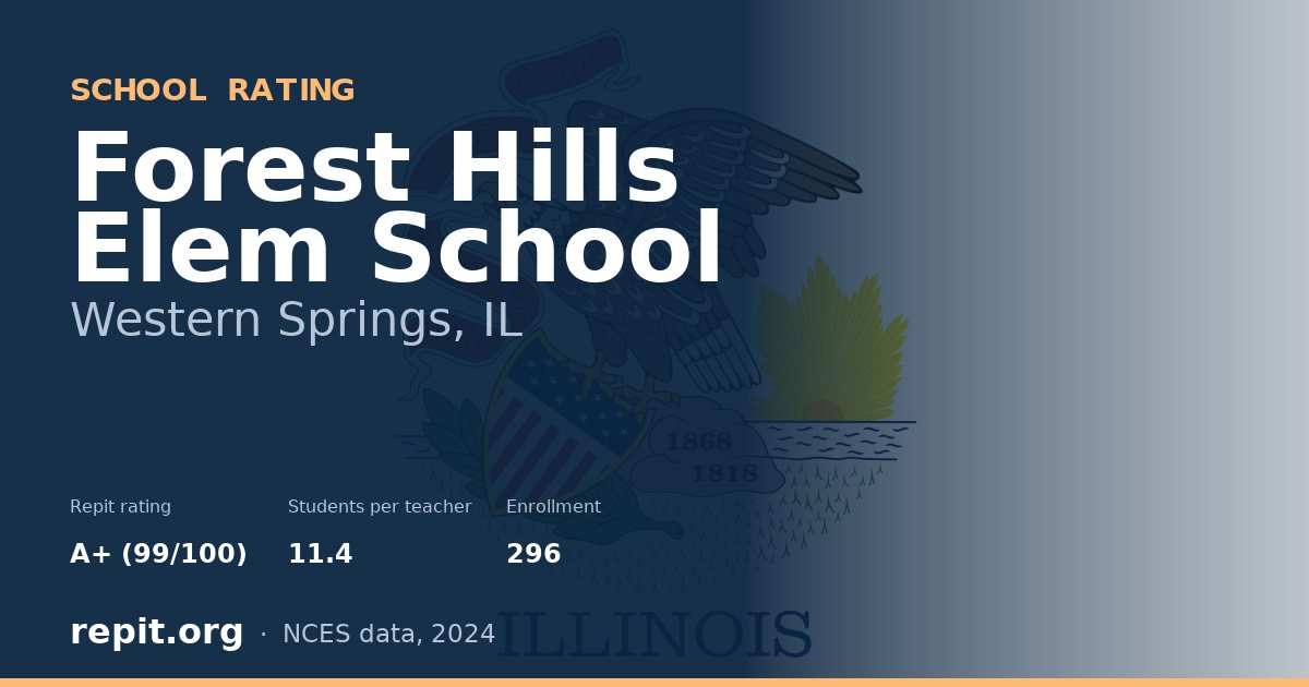 Forest Hills Elem School, Western Springs, IL — Repit school rating A+ (99/100)