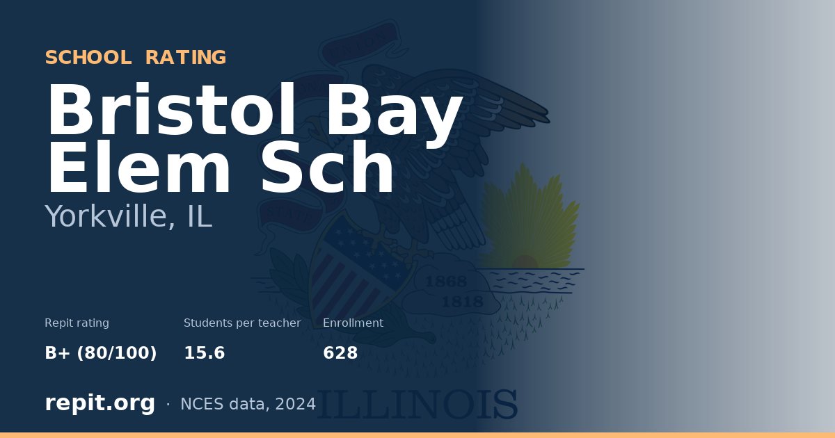 Bristol Bay Elem Sch, Yorkville, IL — Repit school rating B+ (80/100)