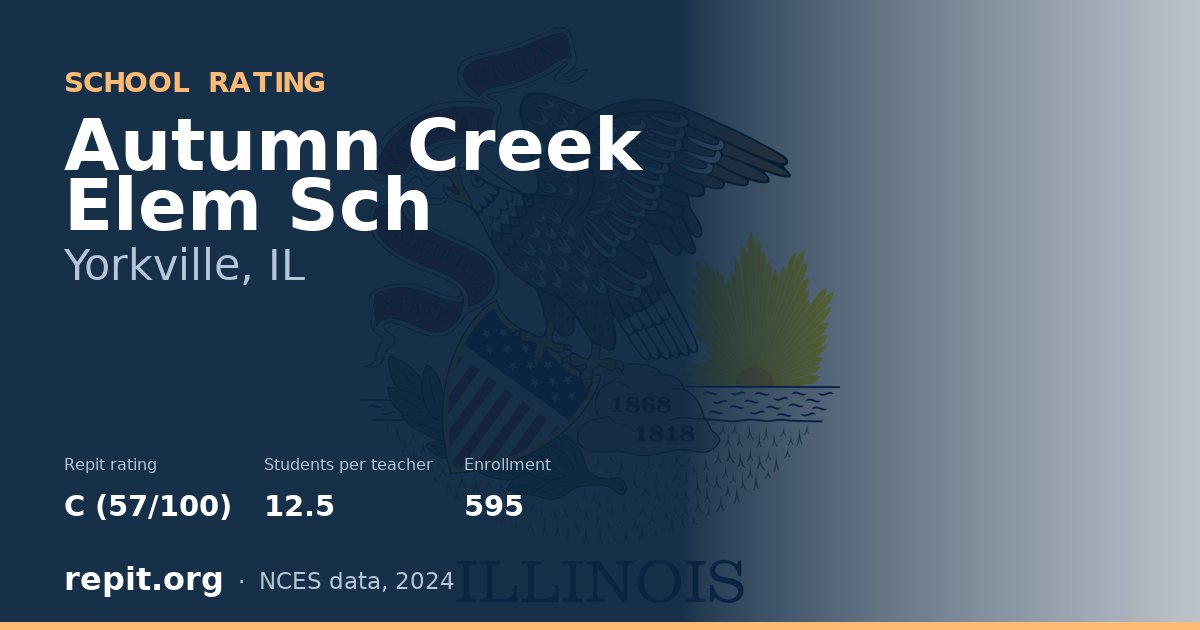 Autumn Creek Elem Sch, Yorkville, IL — Repit school rating C (57/100)