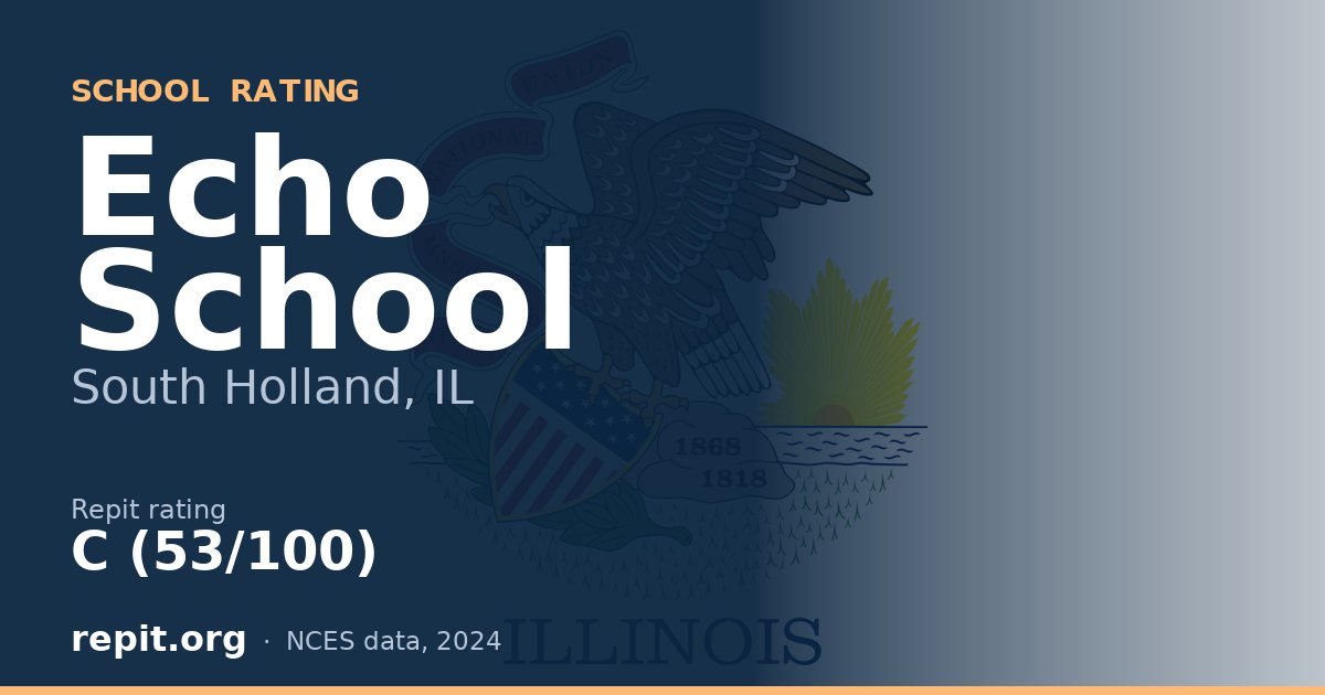 Echo School, South Holland, IL — Repit school rating C (53/100)