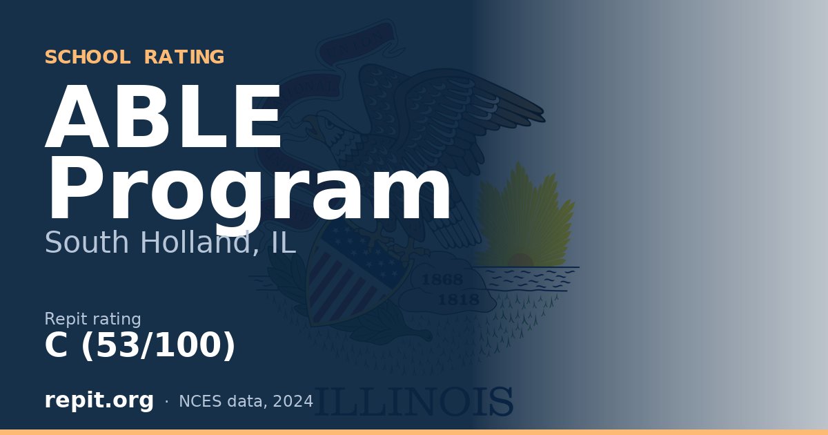 ABLE Program, South Holland, IL — Repit school rating C (53/100)
