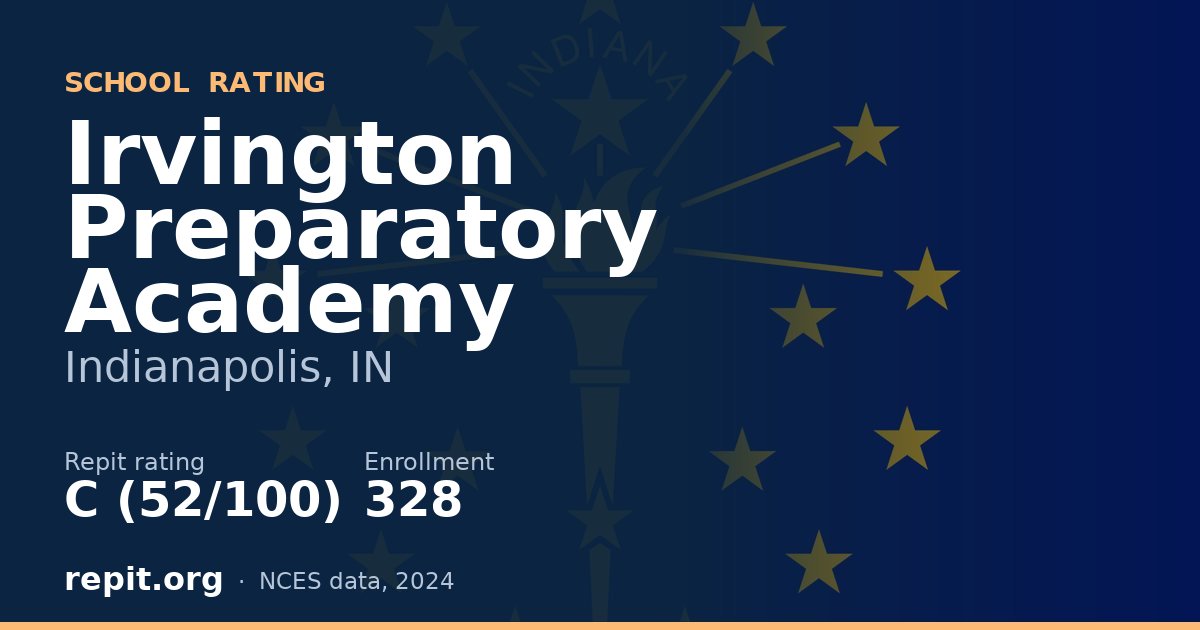 Irvington Preparatory Academy, Indianapolis, IN — Repit school rating C (52/100)