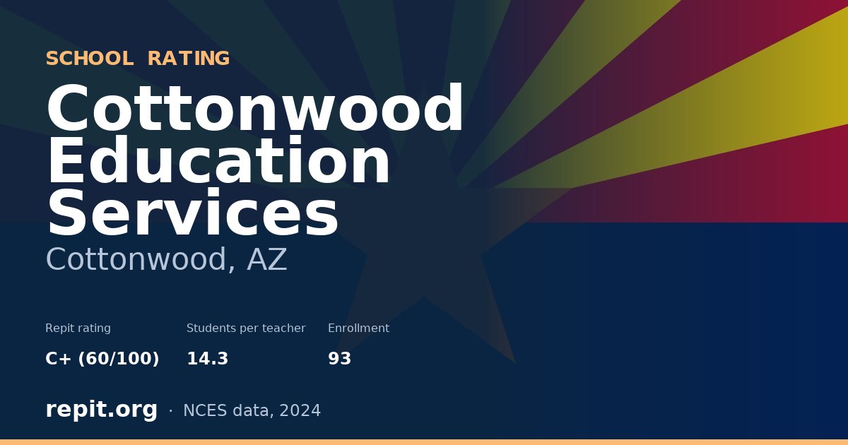 Cottonwood Education Services, Cottonwood, AZ — Repit school rating C+ (60/100)