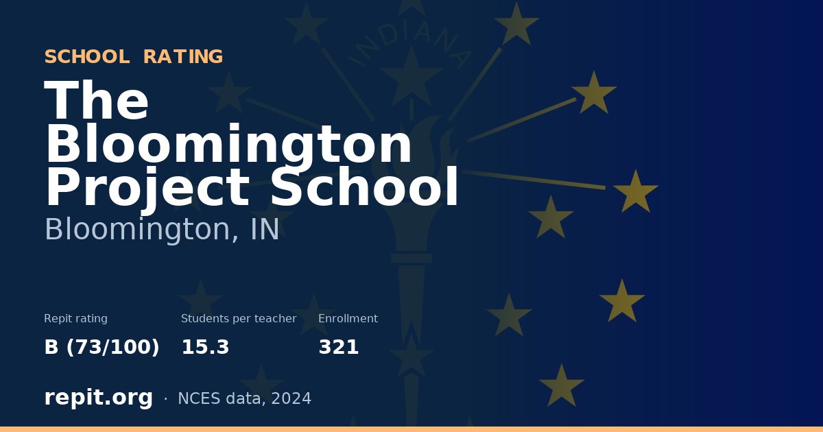 The Bloomington Project School, Bloomington, IN — Repit school rating B (73/100)