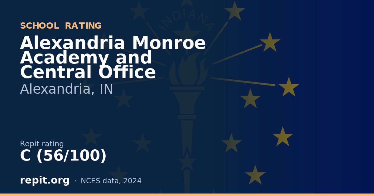 Alexandria Monroe Academy and Central Office, Alexandria, IN — Repit school rating C (56/100)