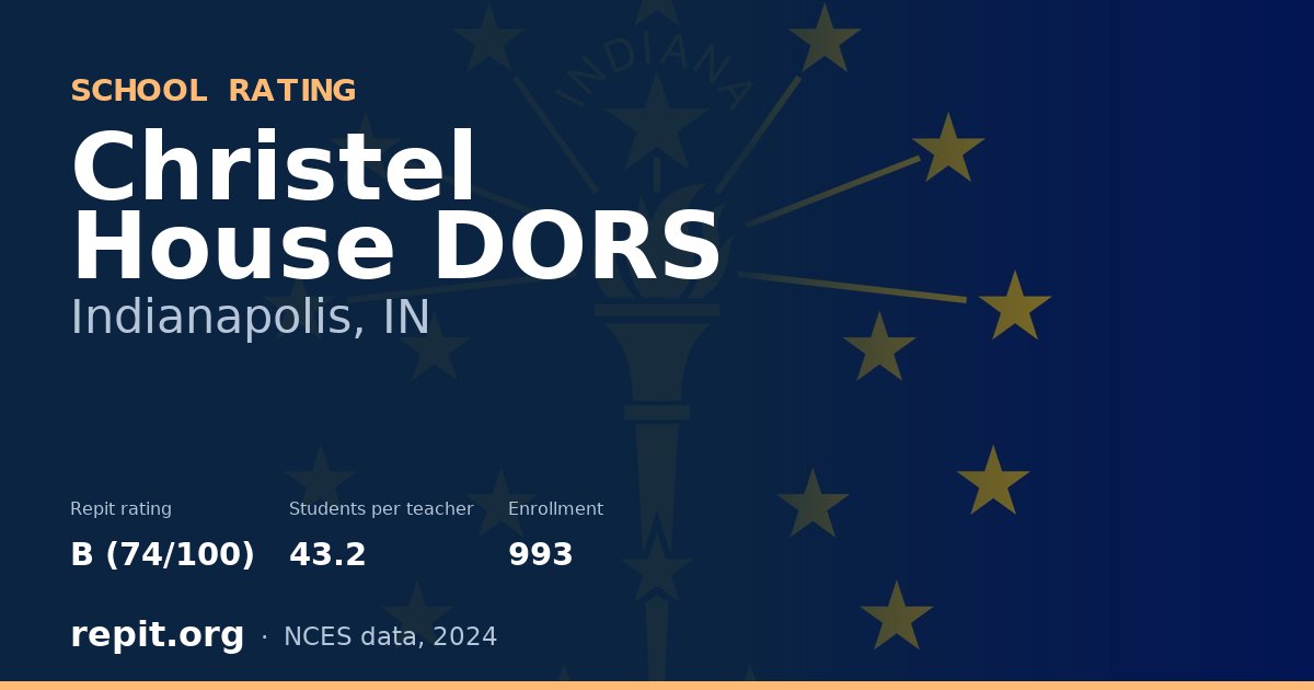 Christel House DORS, Indianapolis, IN — Repit school rating B (74/100)