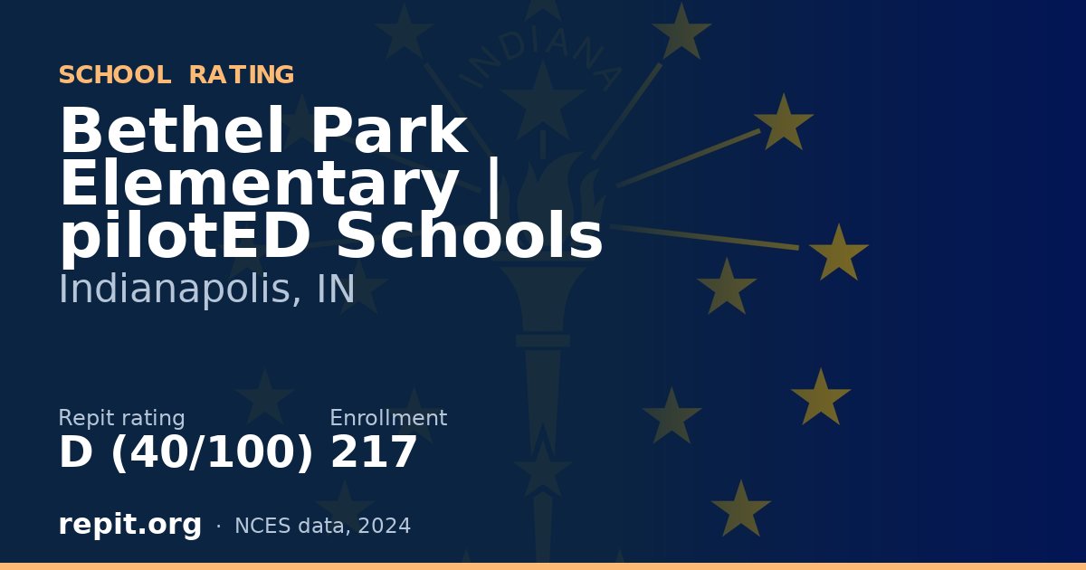 Bethel Park Elementary | pilotED Schools, Indianapolis, IN — Repit school rating D (40/100)