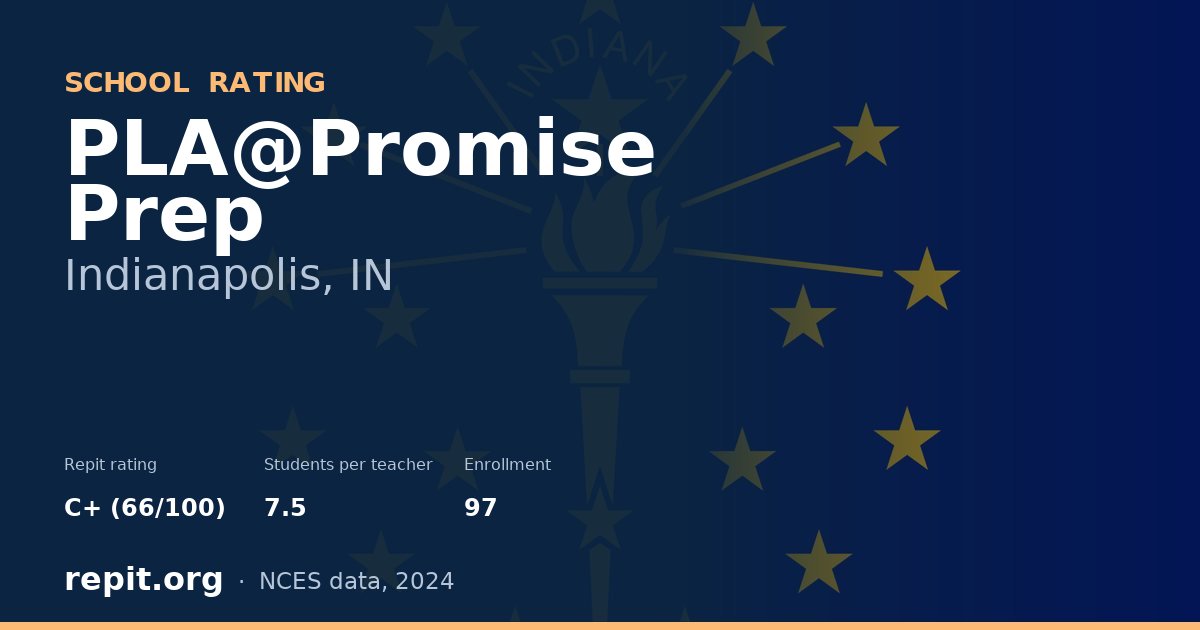 PLA@Promise Prep, Indianapolis, IN — Repit school rating C+ (66/100)