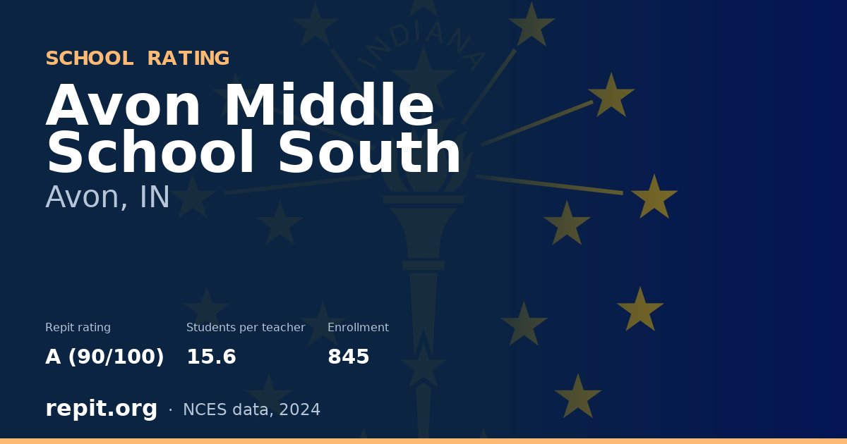Avon Middle School South, Avon, IN — Repit school rating A (90/100)