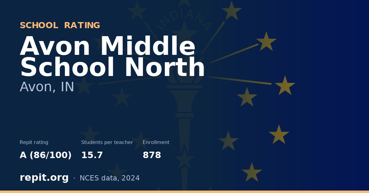 Avon Middle School North, Avon, IN — Repit school rating A (86/100)