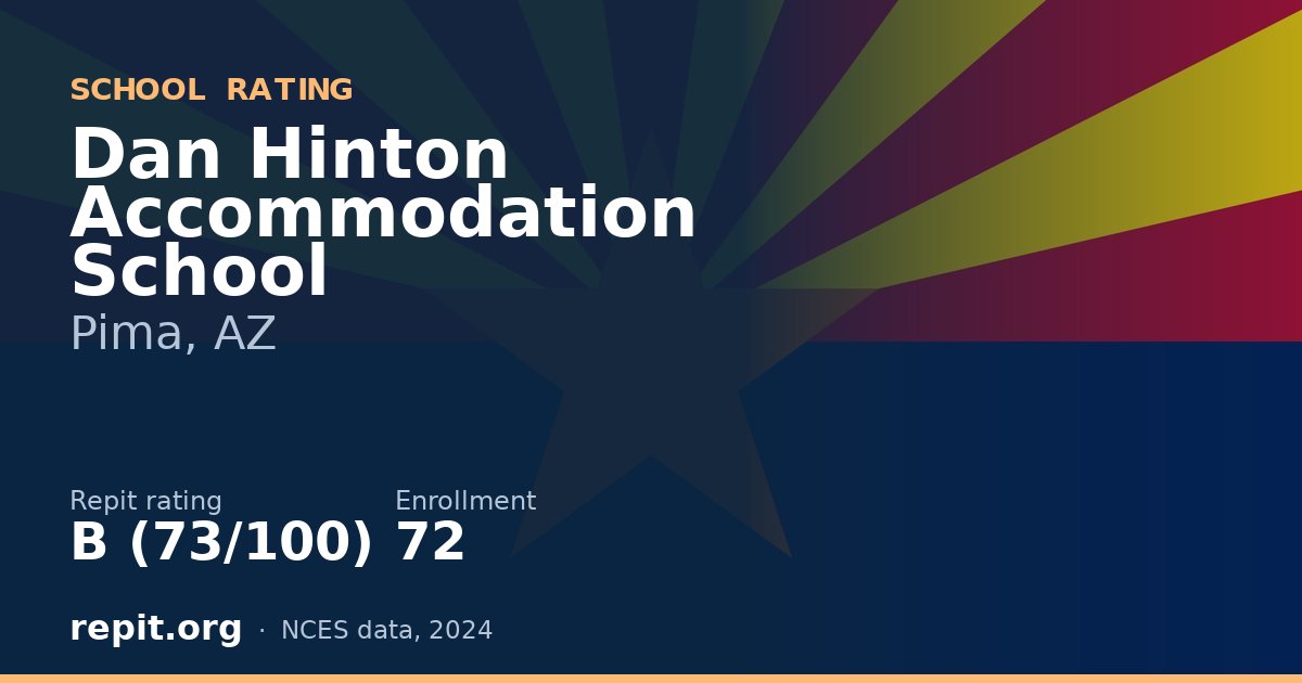 Dan Hinton Accommodation School, Pima, AZ — Repit school rating B (73/100)