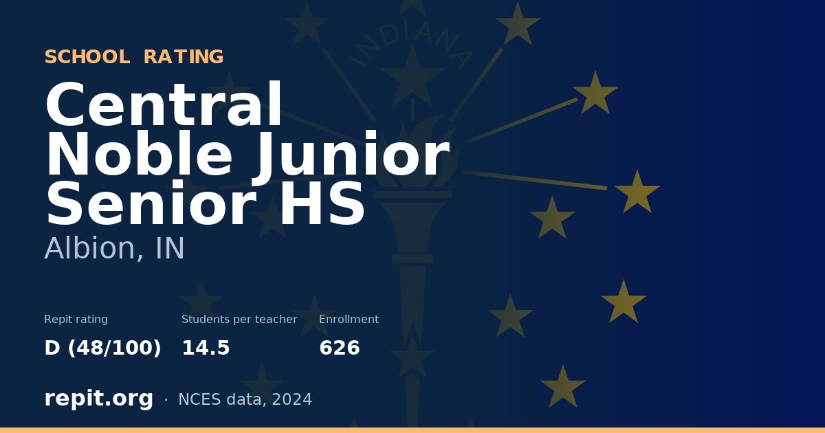 Central Noble Junior Senior HS, Albion, IN — Repit school rating D (48/100)